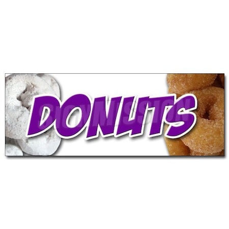 Signmission DONUTS 1 DECAL sticker donut fried dough sugar fresh hot bear claw cake, D-12 Donuts1 D-12 Donuts1